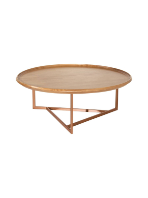 Knickerbocker Round Coffee Table Cinnamon - Manhattan Comfort