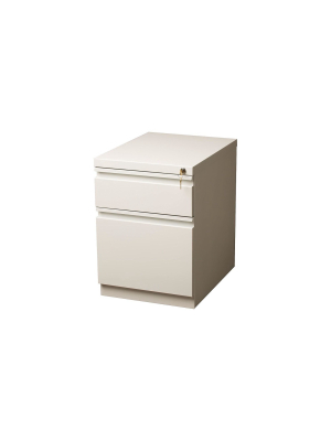 Staples 2-drawer Heavy Duty Mobile Pedestal File Cabinet White (20-inch) 28883d