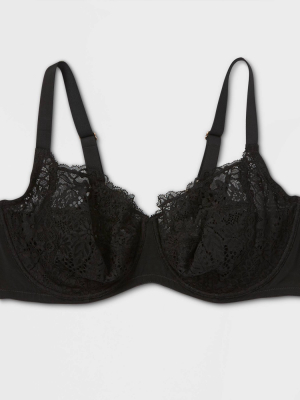 Women's Plus Size Lace Unlined Bra - Auden™