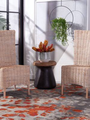 Set Of 2 Allen Accent Chairs Natural White Wash - Safavieh