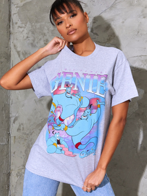 Marl Grey Disney Genie Printed T Shirt