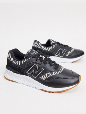 New Balance 997h Animal Print Sneakers In Black