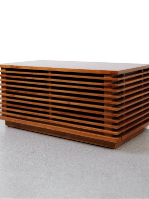 Jensen Slatted Teak Media Console - 35.5 Inch