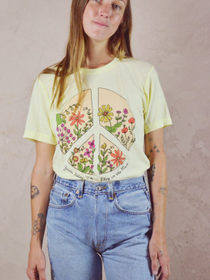 Peace Flower - Yellow Tee