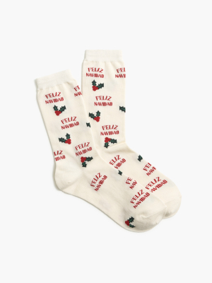 Feliz Navidad Trouser Socks