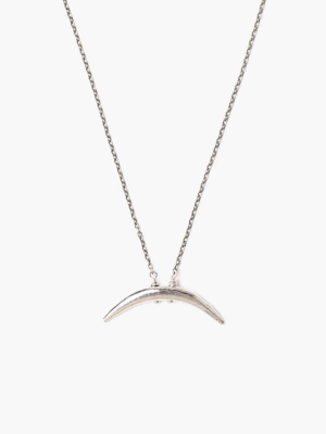 Silver Petite Horn Necklace