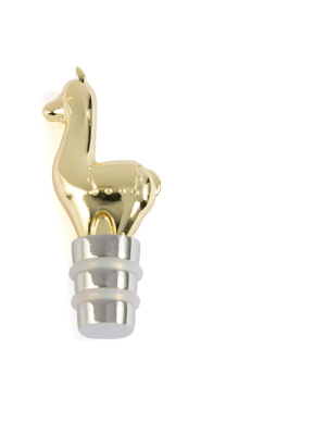 Llama Bottle Stopper - Gold - Shiraleah