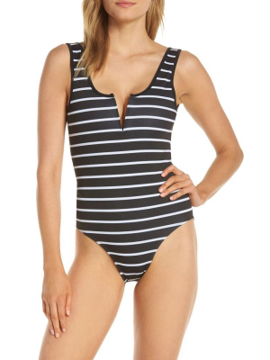 Ines One Piece - Black Nautical