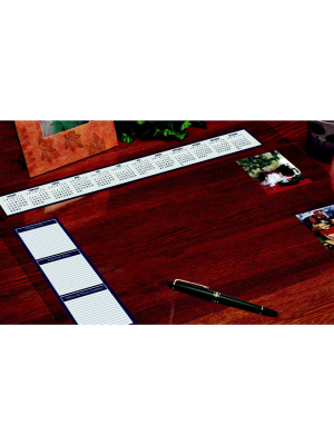 House Of Doolittle Vinyl Heavy Gauge Desk Protector With Reference Calendars And Note Strip, 19 X 24 Inches, Clear