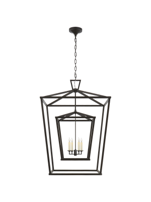 Darlana Extra Large Double Cage Lantern In Various Colors