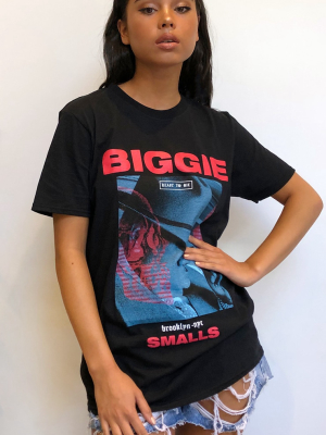 Black Biggie Smalls Printed T Shirt