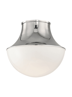 Lettie Large Led Flush Mount Polished Nickel