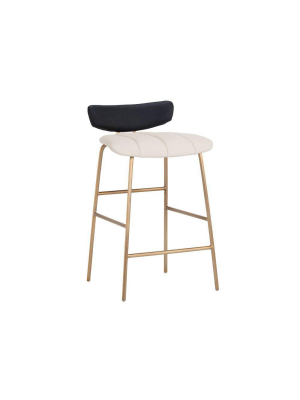 Lorelei Counter Stool - Dillon Cream / Dillon Black