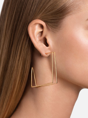 Axis Earrings, Gold Vermeil