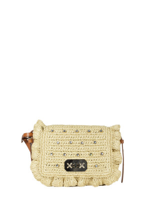 Redvalentino Woven Embellished Crossbody Bag