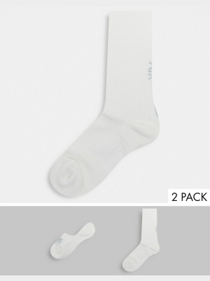 Nike 2 Pack Socks In White