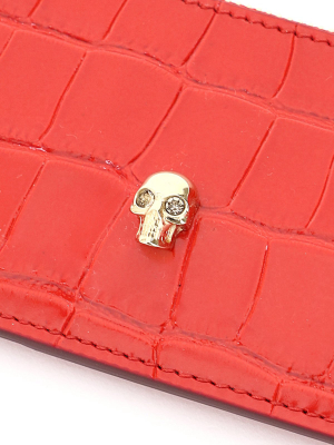 Alexander Mcqueen Skull Zipped Cardholder