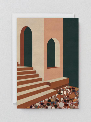 Terracotta Terrazzo Art Card