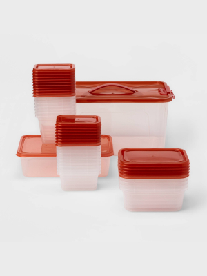 50pc Food Storage Container Set Red - Room Essentials™