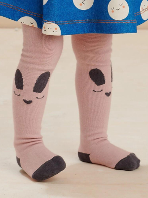 Thumper Bunny Face Tights Pink
