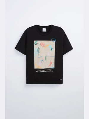 Chalk Effect Print T-shirt