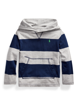 Striped Cotton Hooded Tee