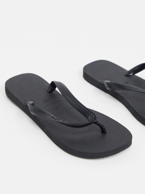 Havaianas Classic Flip Flops In Black