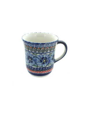 Blue Rose Polish Pottery Blue Art Ladies Coffee Mug