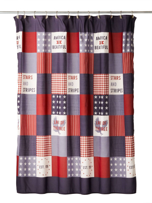 Americana Patchwork Shower Curtain - Skl Home