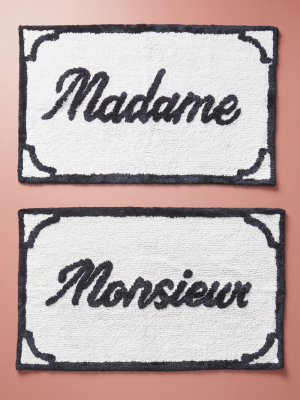 Monsieur & Madame Bath Mats, Set Of 2