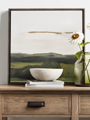 24" X 24" Landscape Painting Framed Wall Art Canvas Green - Threshold™