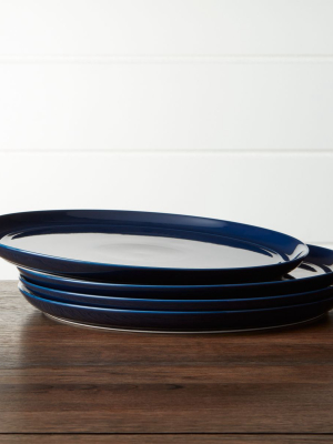 Hue Navy Blue Dinner Plates Set Of Four