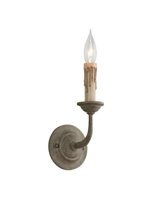 Cyrano 1lt Wall Sconce Earthen Bronze