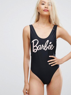 Barbie - Slogan One Piece Swimsuit