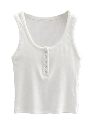 'kimberly' Buttoned Tank Top (4 Colors)