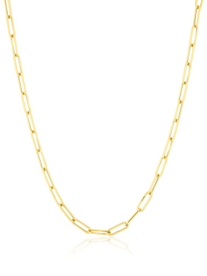 14kt Yellow Gold Paper Clip Necklace