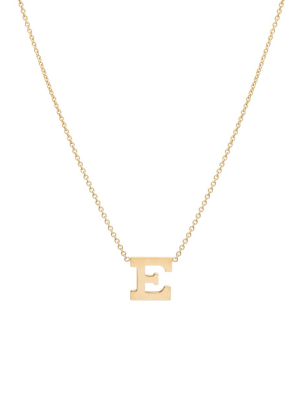 14k Large Gold Letter Necklace