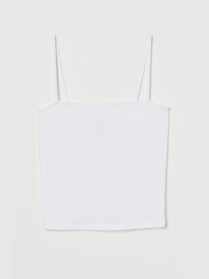 Cropped Jersey Camisole Top