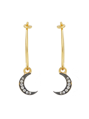 Crescent Moon Hoops