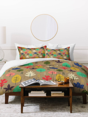 Deny Designs Zoe Wodarz Leaf It All Behind Duvet Cover Set