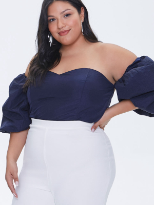 Plus Size Off-the-shoulder Top