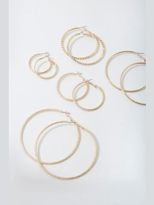 Assorted Hoop Earring Set