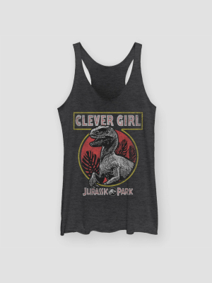 Women's Velociraptor Graphic Tank Top (juniors') - Black Heather