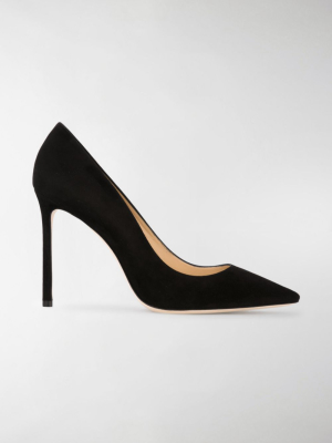 Jimmy Choo Romy 100 Suede Pumps