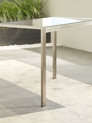 Dune High Dining Table With Taupe Painted Glass