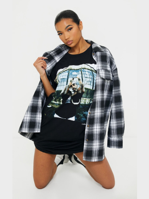 Tupac Black T Shirt Dress