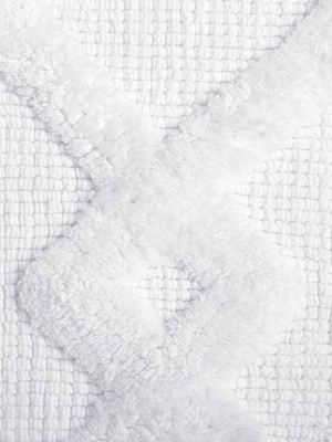 Mountain Peak Bath Mat White - Moda At Home