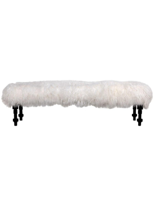 Coco Bench With Lamb Fur