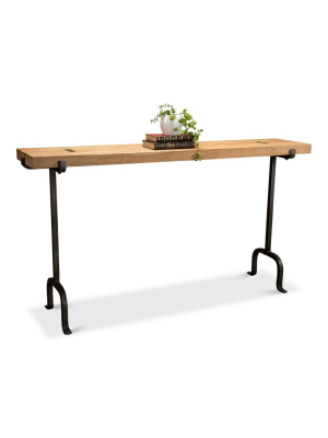 Drift Plank & Iron Console Table