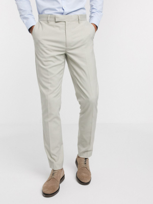 Asos Design Wedding Skinny Suit Pants In Sage Green